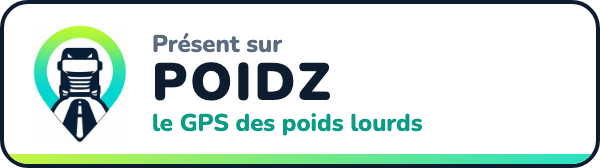 Présent sur POIDZ, le GPS des poids lourds